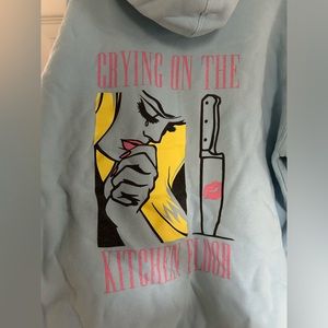 Trisha Paytas light blue iconic crying on the bathroom floor hoodie